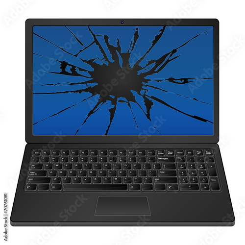 cracked laptop