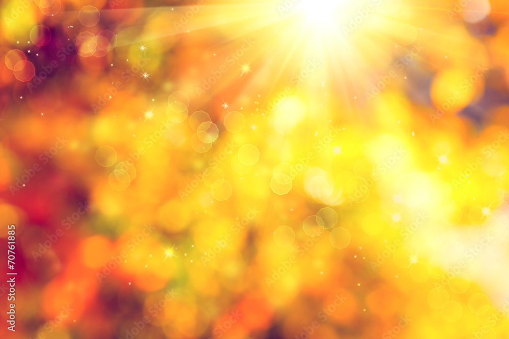 Fototapeta premium Jesień. Niewyraźne jesień streszczenie tło jesienny