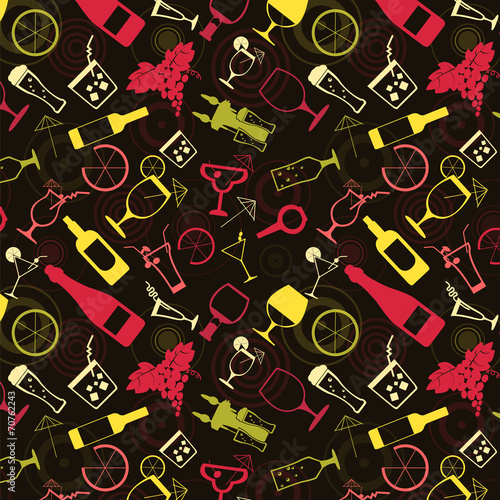 Cocktails alcohol drinks background