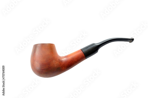 Isolated brown wooden pipe