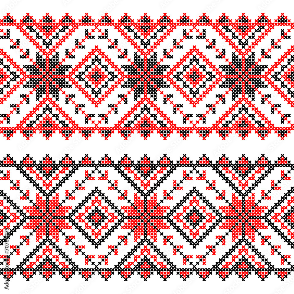 Embroidery. Ukrainian national ornament Embroidery. Ukrainian national ornament