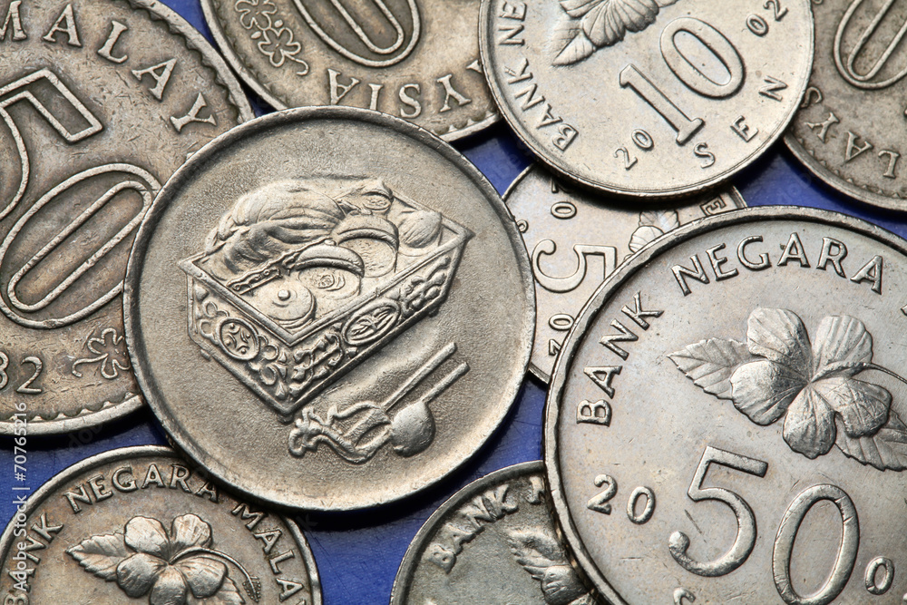 Naklejka premium Coins of Malaysia