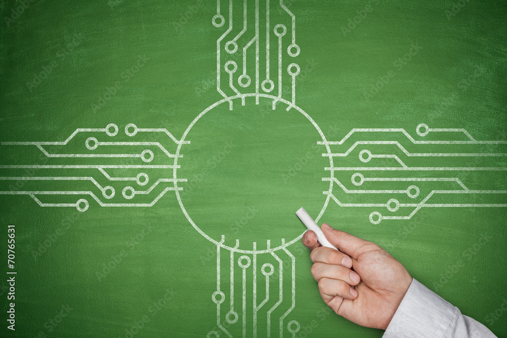 Abstract concept on blackboard Abstract concept on blackboard