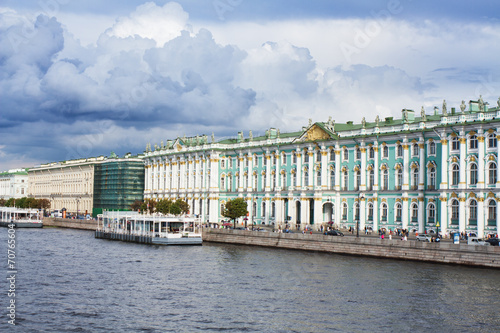 View Winter Palace  in  Saint Petersburg from Neva river. Russia © suprunvitaly