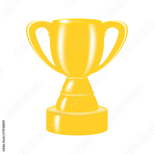 Cup champion on a white background isolated