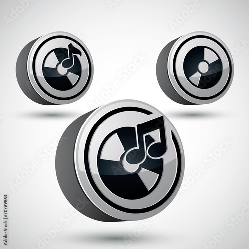 Audio cd icon isolated, 3d ...