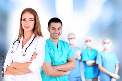 Medical workers in hospital
