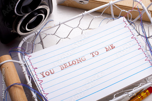 Fotografie You belong to me card