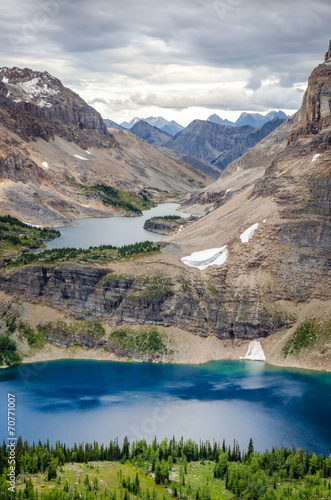 Wild landscape mountain range view  Alberta  Canada