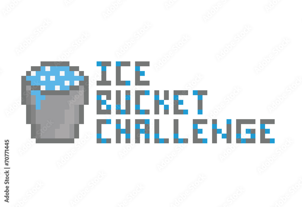Ice Bucket Challenge pixel art icon Ice Bucket Challenge pixel art icon