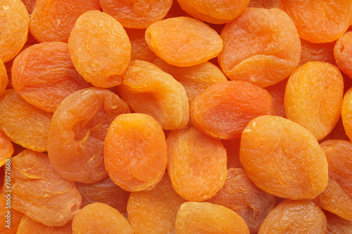 Dried apricots abstract background texture