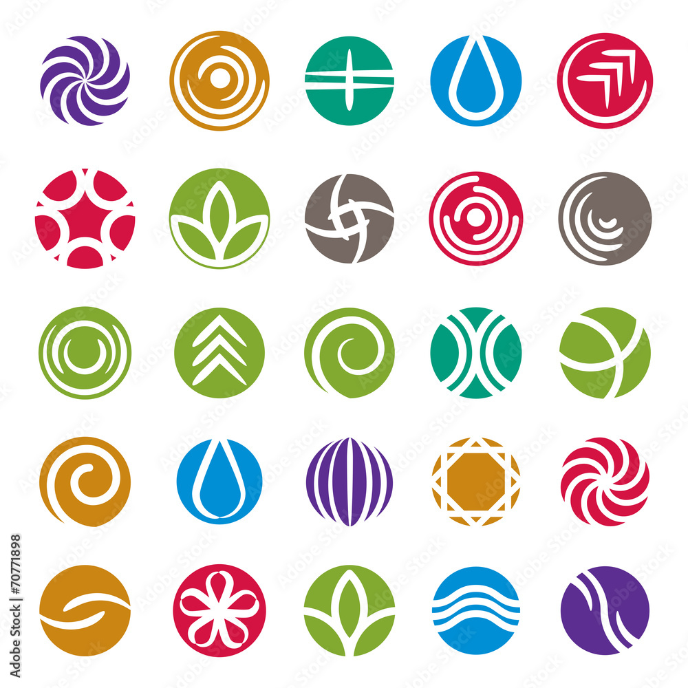 Abstract icon set, vector symbols collection. Abstract icon set, vector symbols collection.