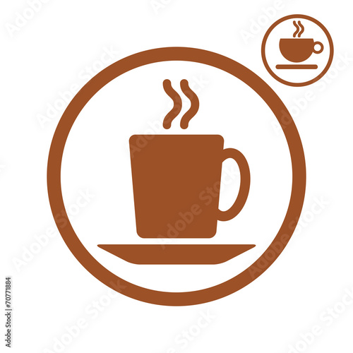 Tea and coffee cups icons.