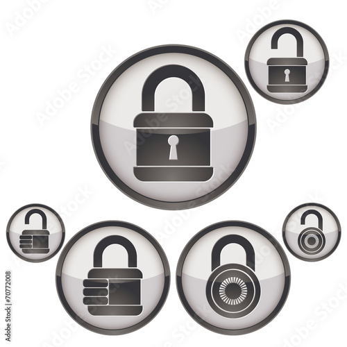 Lock icons set.