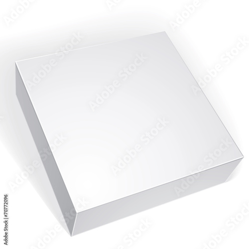 Package white box design isolated on white background, template