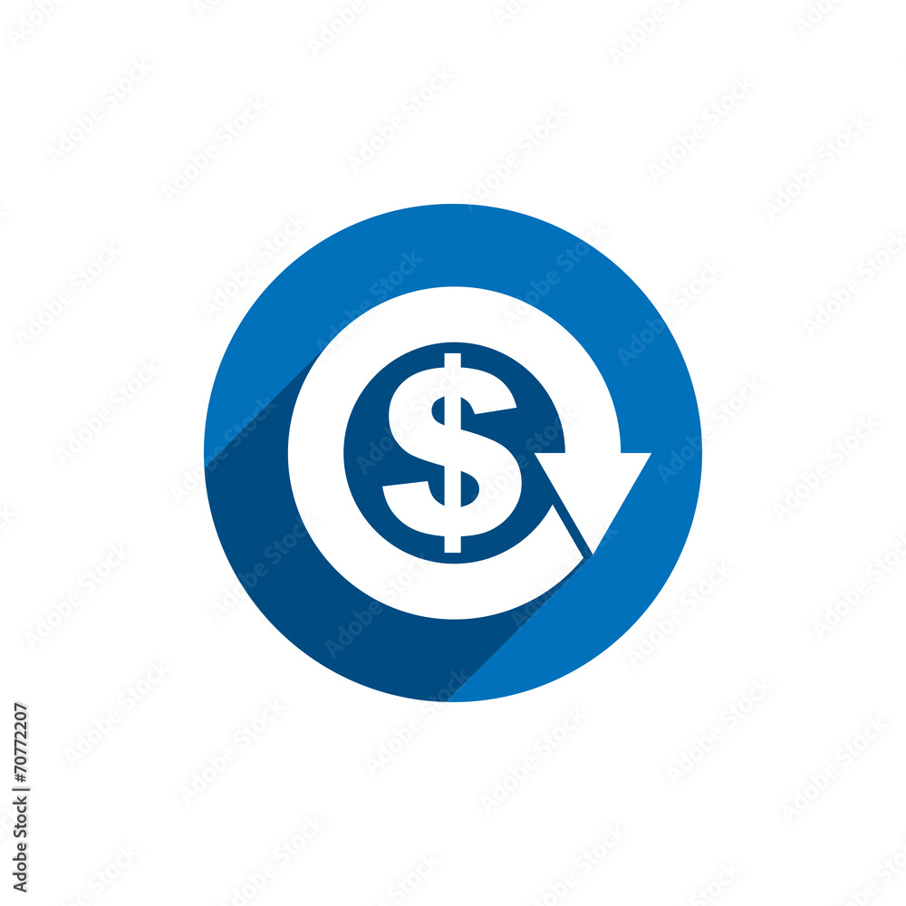 Money dollar sign with arrow vector simple single color conceptu Money dollar sign with arrow vector simple single color conceptu