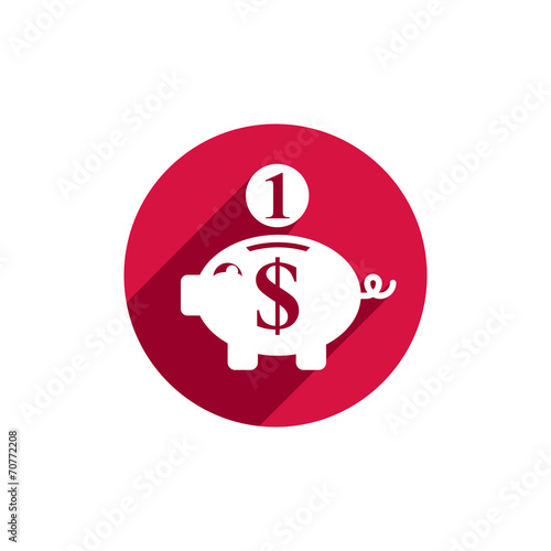 Piggy bank money, vector icon.