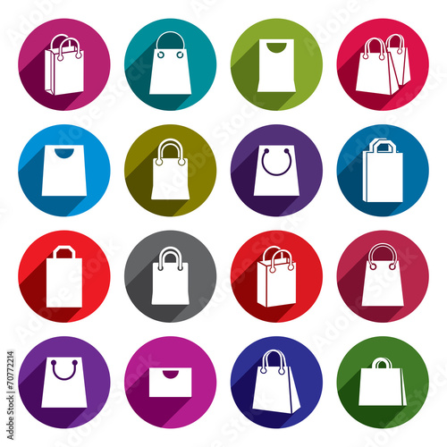 Shopping back icons vector ...