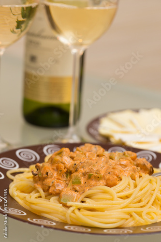 seafood pasta dish