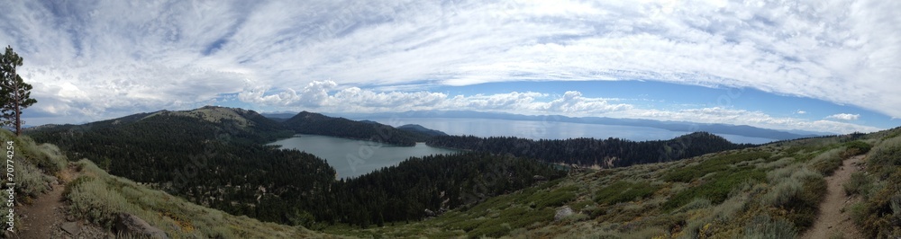 Lake Tahoe Panormaic From Tahoe Rim Trail