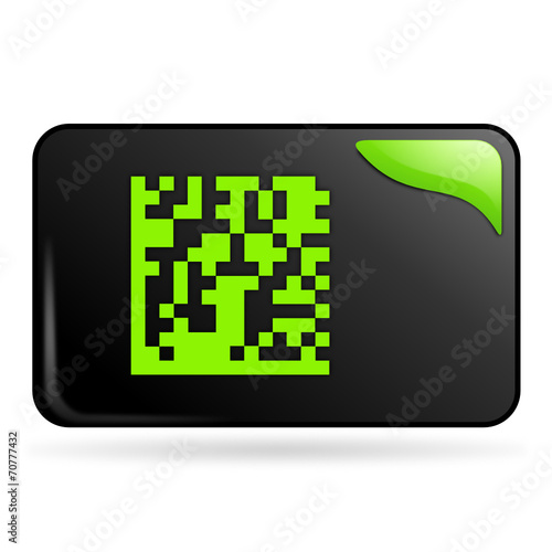 flash code sur bouton web rectangle vert