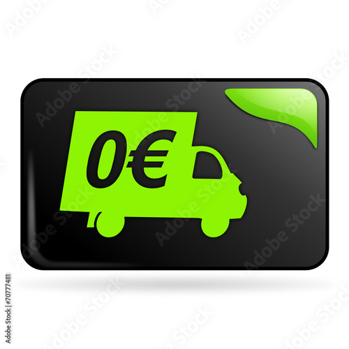 livraison gratuite sur bouton web rectangle vert