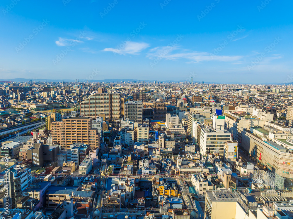 Obraz premium Osaka city view, Japan