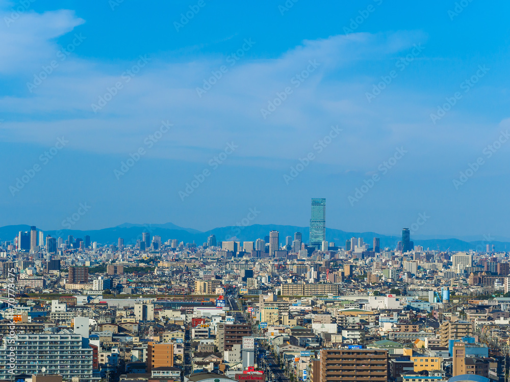 Obraz premium Osaka city view, Japan