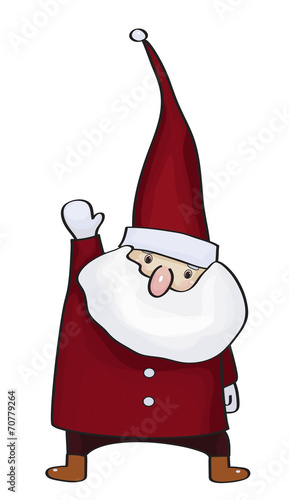 Vector Santa Claus cartoon isolated.