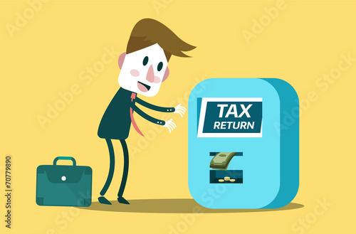 Tax return concept. flat design. vector illustration