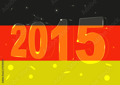 Новый 2015 год на фоне флага Германии
