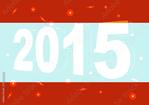Новый 2015 год на фоне флага Австрии