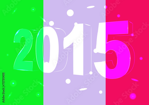 Новый 2015 год на фоне флага Италии