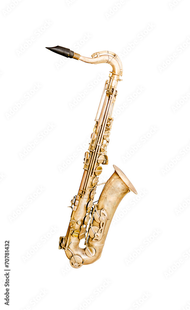 Naklejka premium Golden saxophone