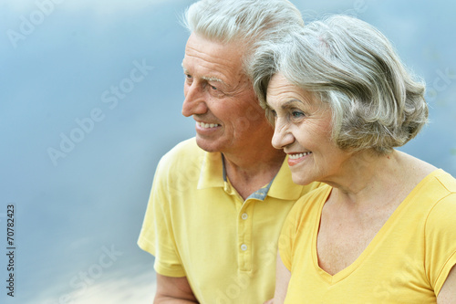 man and an elderly woman
