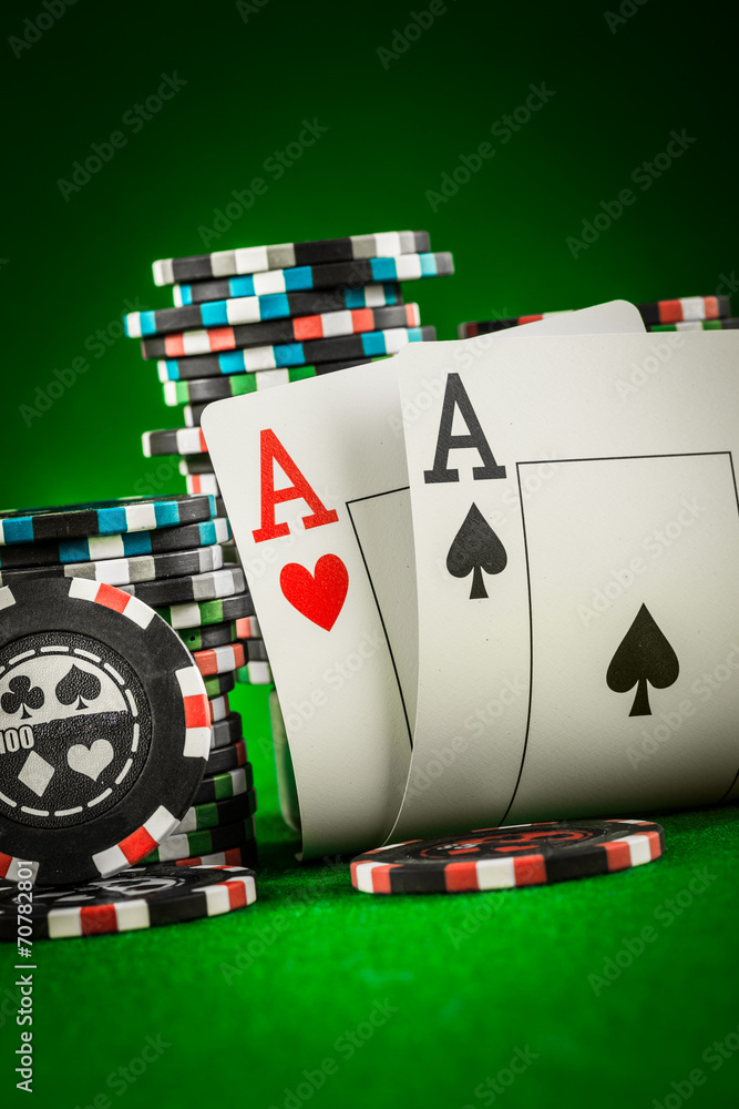Obraz premium chips and two aces