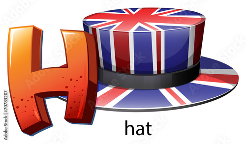 A letter H for hat