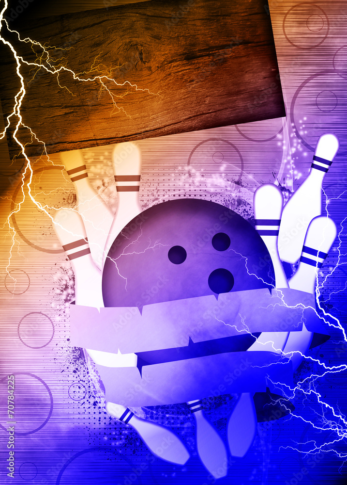 Bowling background Stock Illustration | Adobe Stock