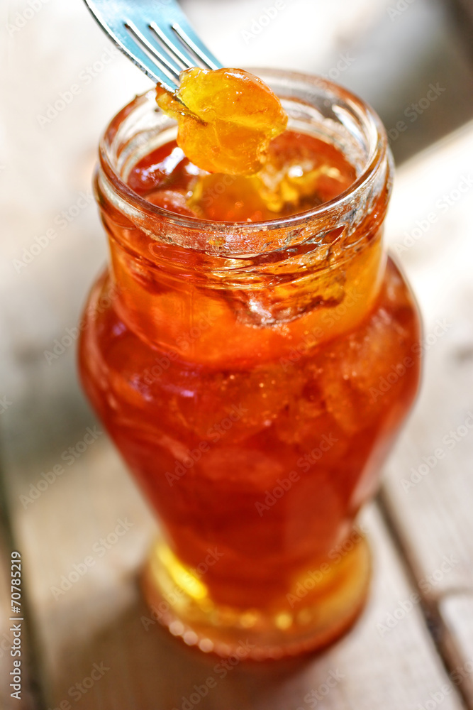 Jam of white cherries Jam of white cherries