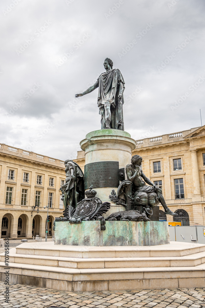 Statue Louis XV at Place Royale in Reims