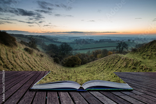 Book concept Stunning sunri...