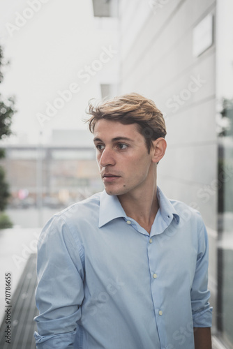 young model hansome blonde man
