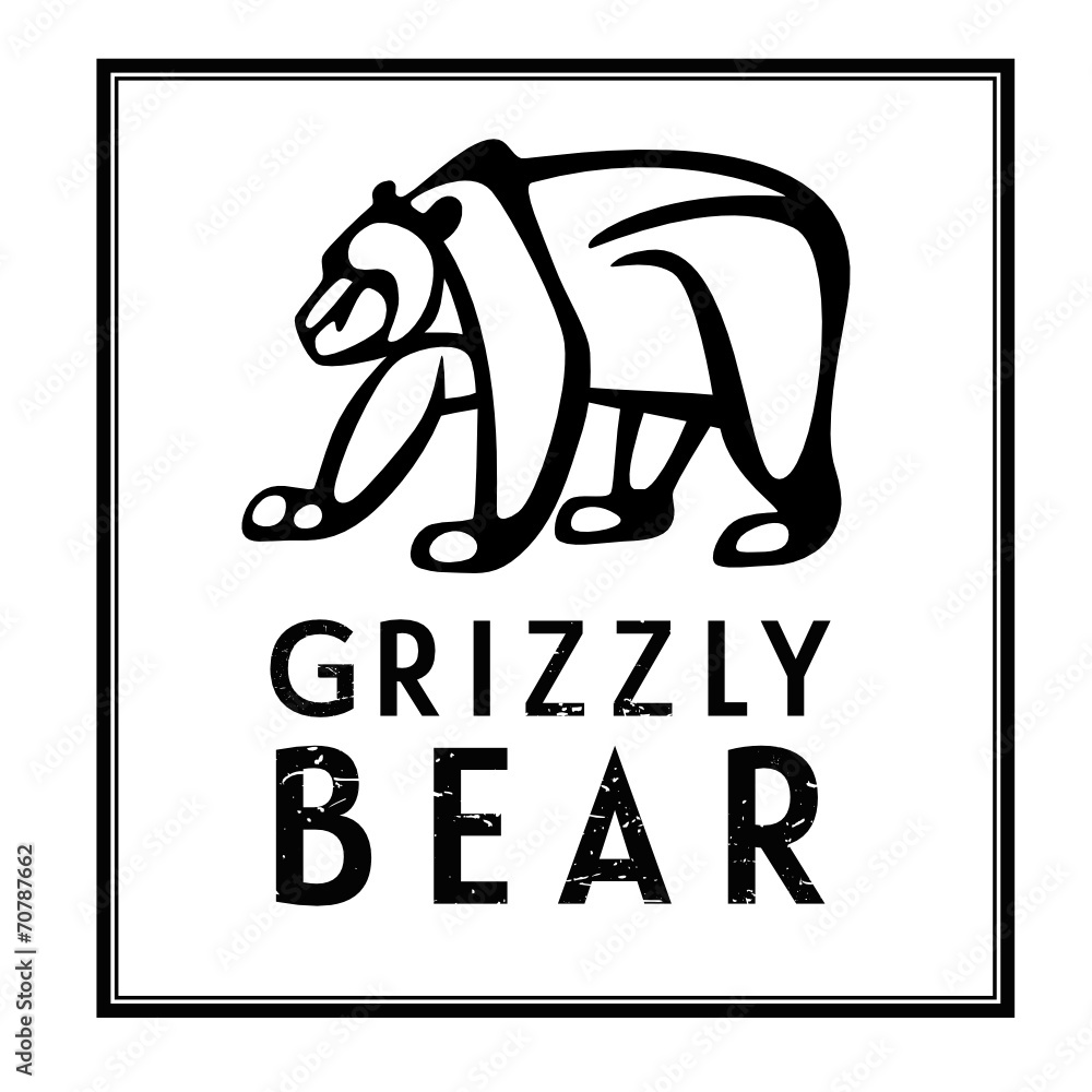 Obraz premium grizzly bear icon