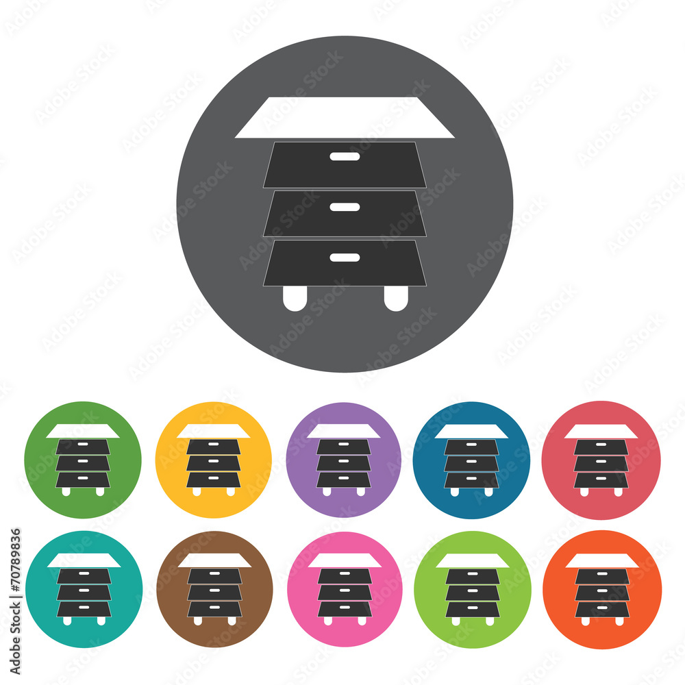 Honey storage icon. Honey relate icon set. Round colourful 12 bu Honey storage icon. Honey relate icon set. Round colourful 12 bu
