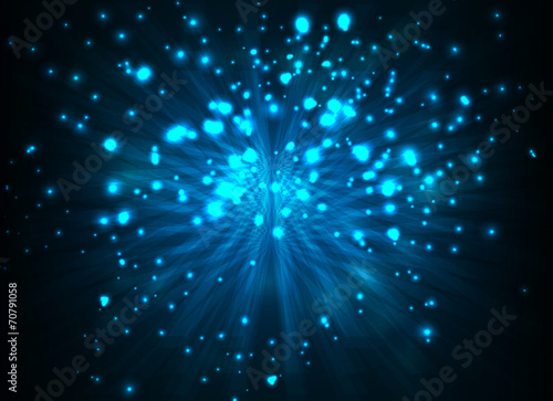Abstract digital blue light effect background