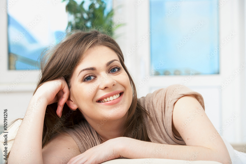 woman lying on sofa woman lying on sofa