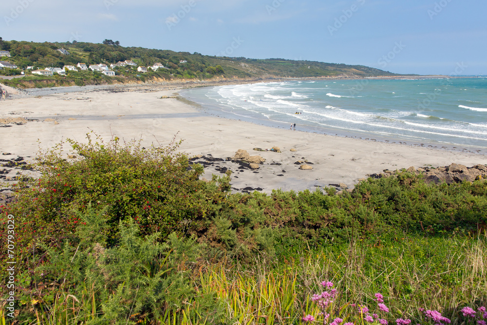 The Lizard Cornwall Coverack beach England UK