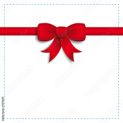 Red Ribbon White Cover Dashed Blue