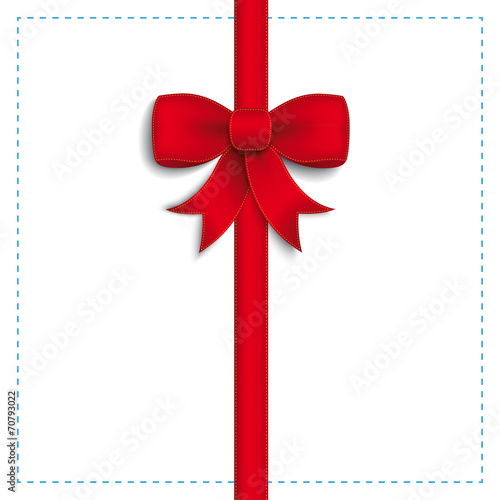 Red Ribbon White Cover Dashed Blue Centre