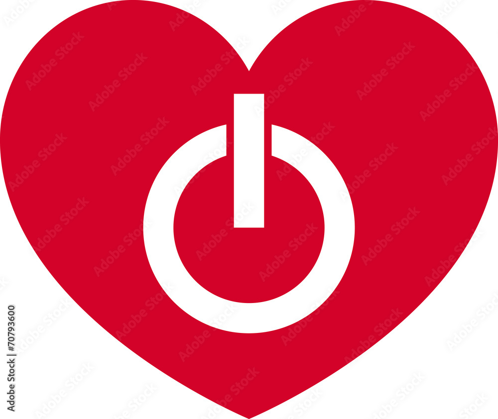 Simbolo cuore on-off Stock Vector | Adobe Stock